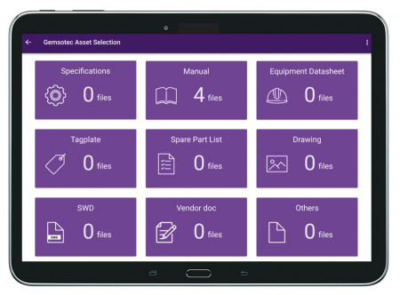 Asset Information tablet Asset Information